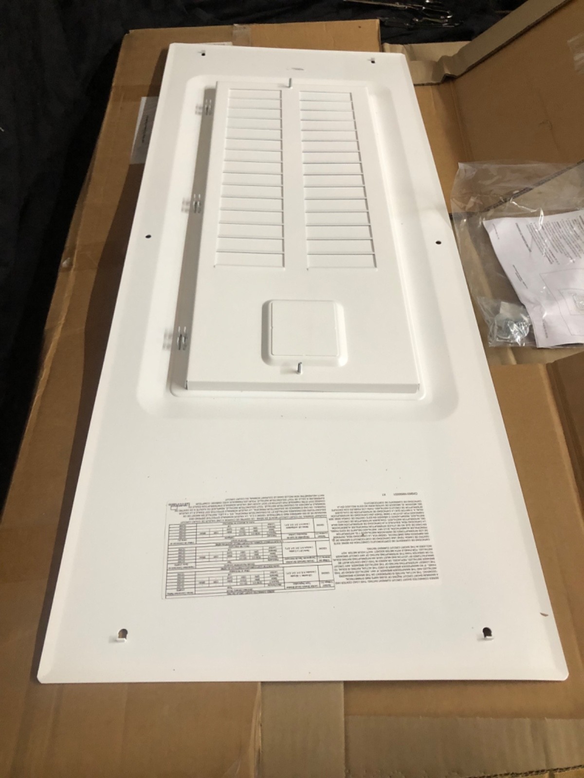 Leviton LDC30 30-Space Indoor Load Center Cover Door Assembly White New Open Box