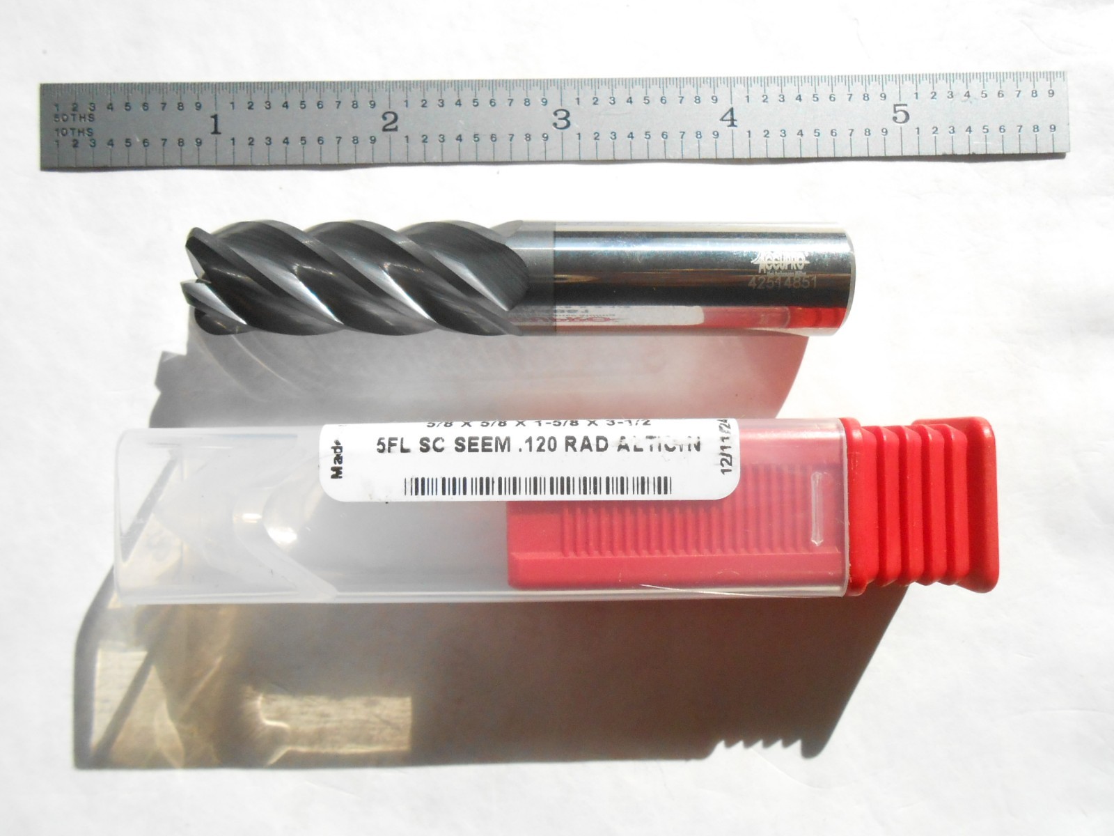 NEW ACCUPRO USA 5/8″ D. X 1-5/8″ LOC X 3-1/2″ L X .120″CR CC 5FL CARBIDE ENDMILL