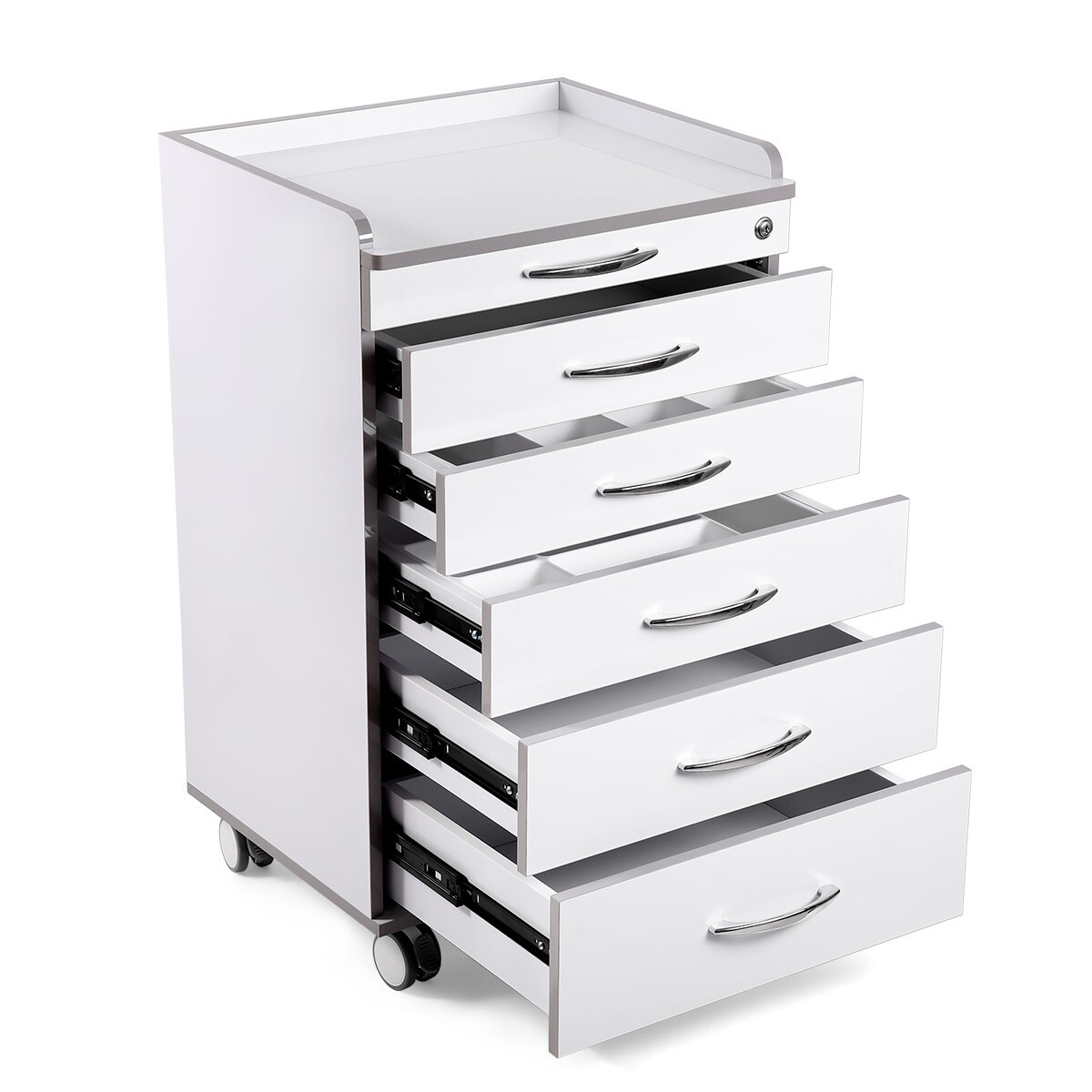 AZDENT Dental Multi-Function Mobile Cart with 3/4/5 Drawers Medical Rolling Cart