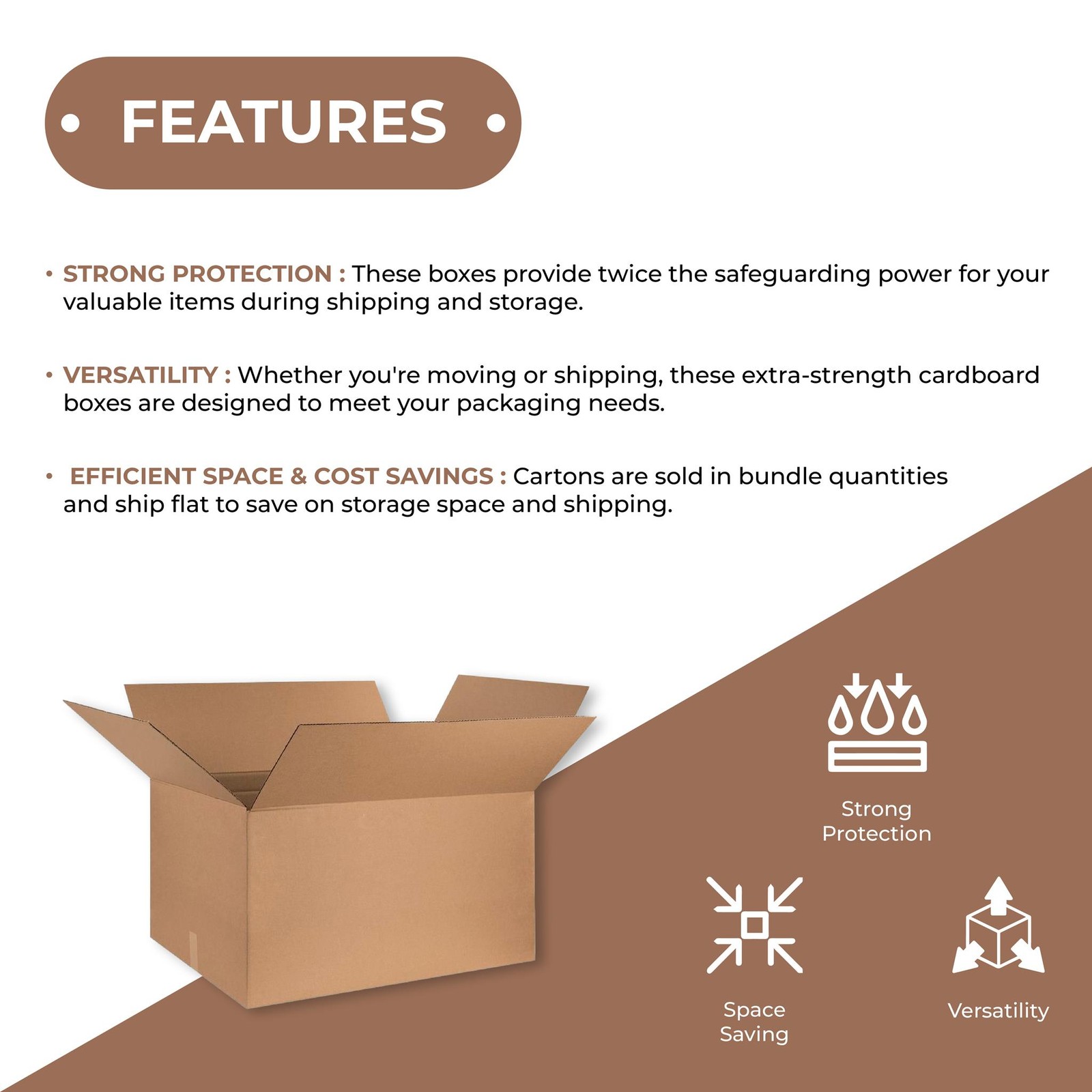16 x 12 x 12″ Double Wall Boxes Heavy Duty ECT-48 Brown Shipping Boxes 15/Bundle