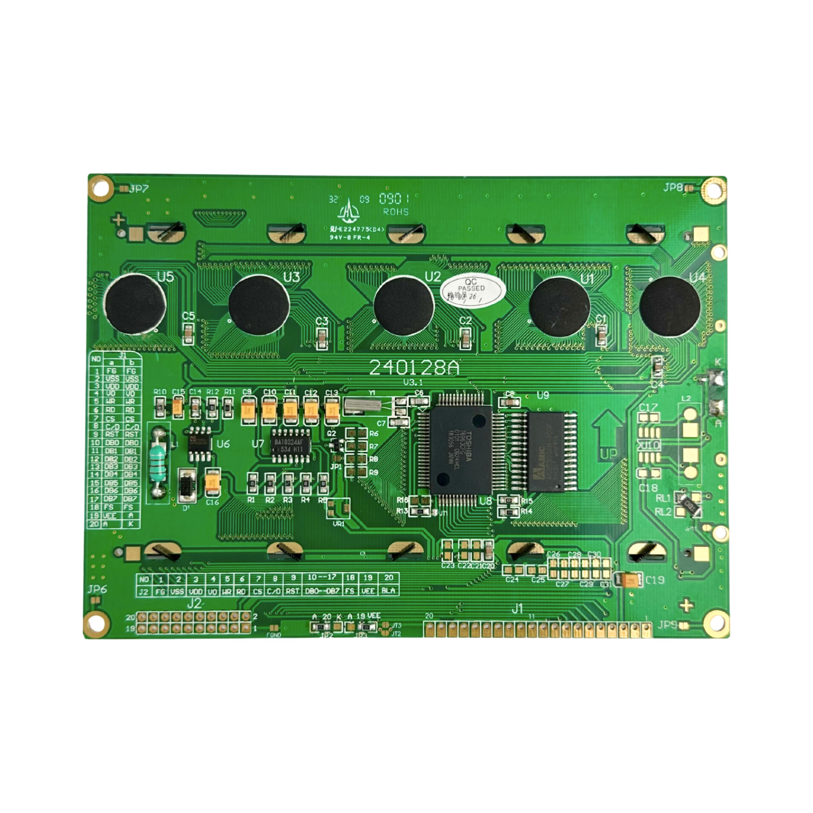 240128A 240×128 Graphic LCD Display Blue Backlight T6963C Controller