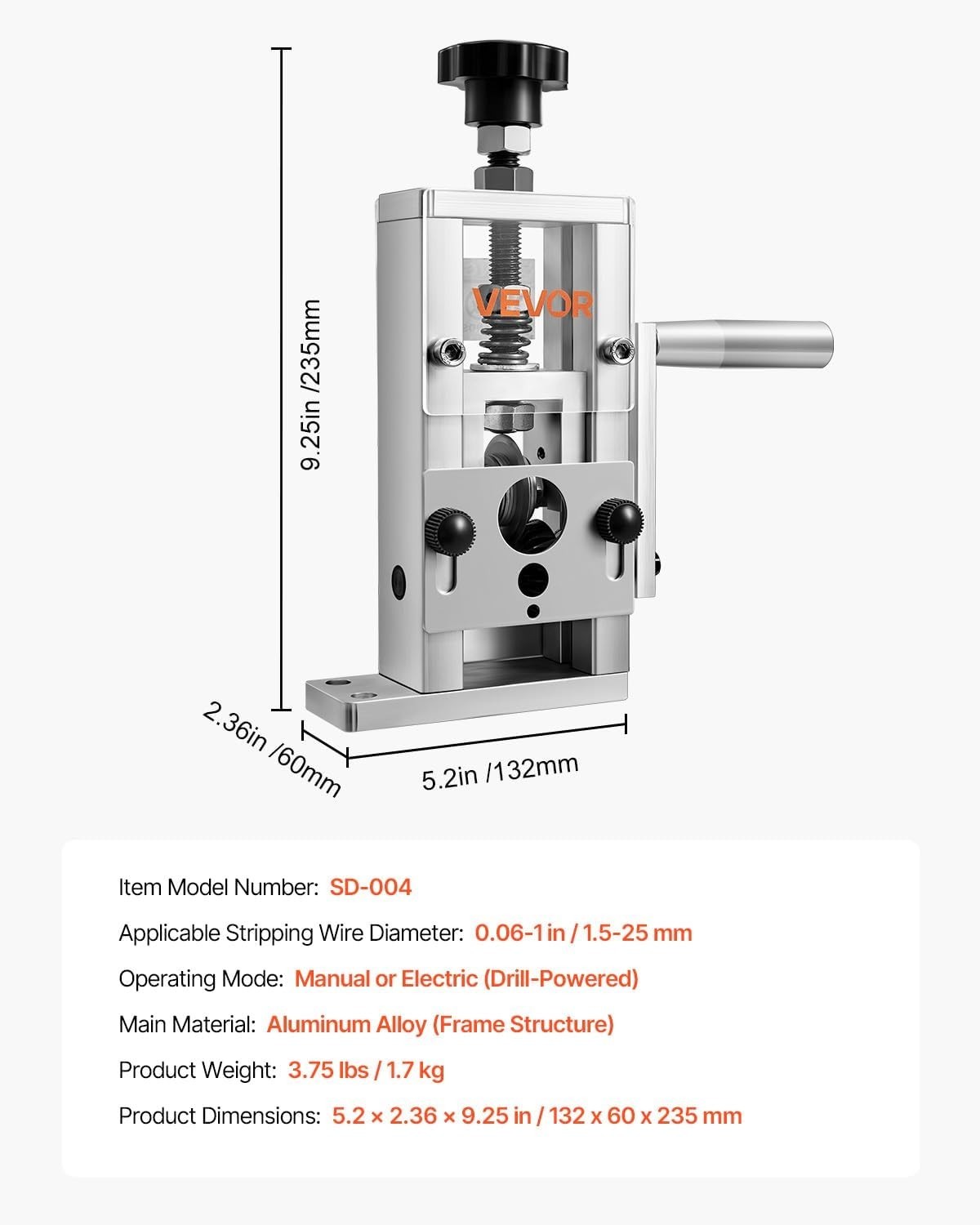 Efficient Wire Stripping Machine Copper Stripper 0.06-1