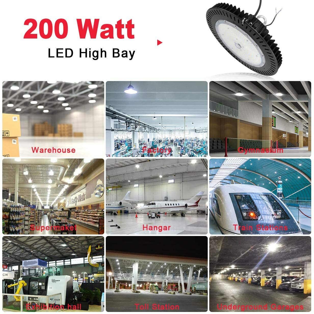 150W UFO LED High Bay Light 21000LM 600W MH/HPS Equivalent Commercial Shop Light