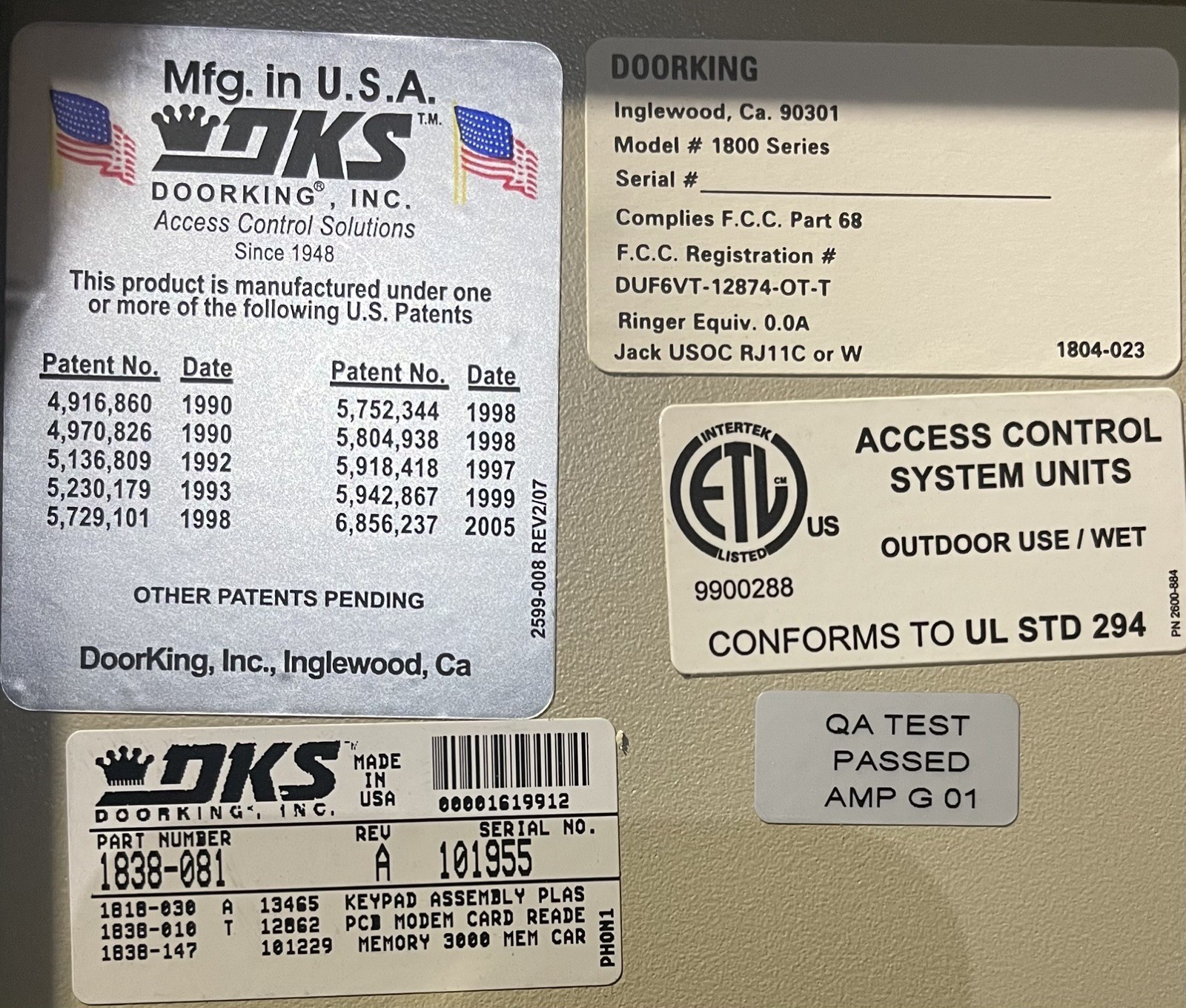 Doorking DKS 1838-010 Access Control Communication Controller +RS232&485 Module