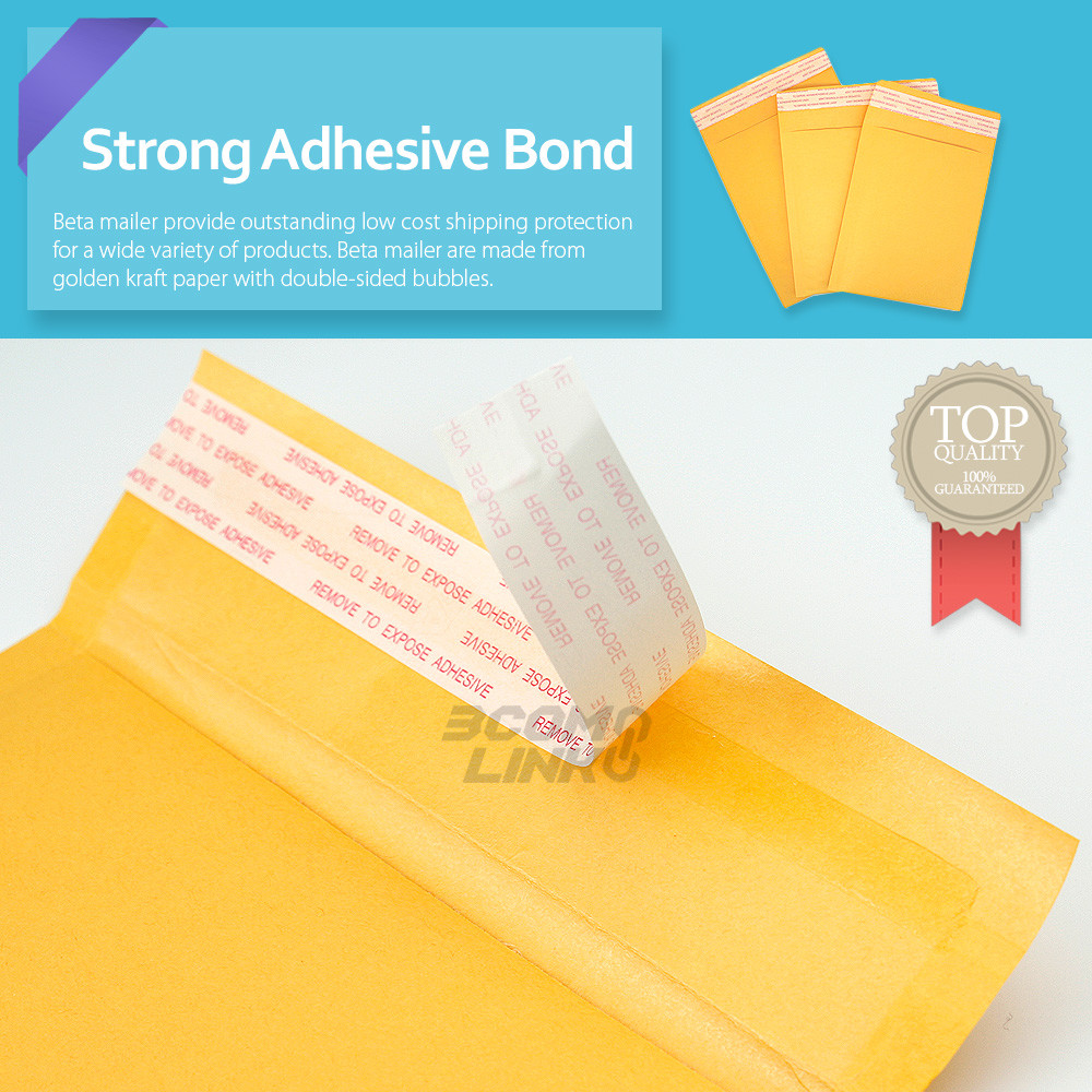 4×6 inch Kraft Self Seal Bubble Mailer Padded Envelope #0000 25,50,100,500