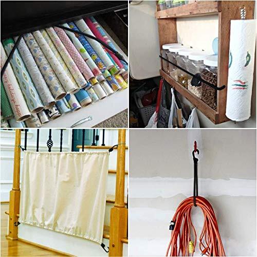 ZHOUBIN 48 Inch Black Bungee Cords with Assorted Sizes , Number of Itemss