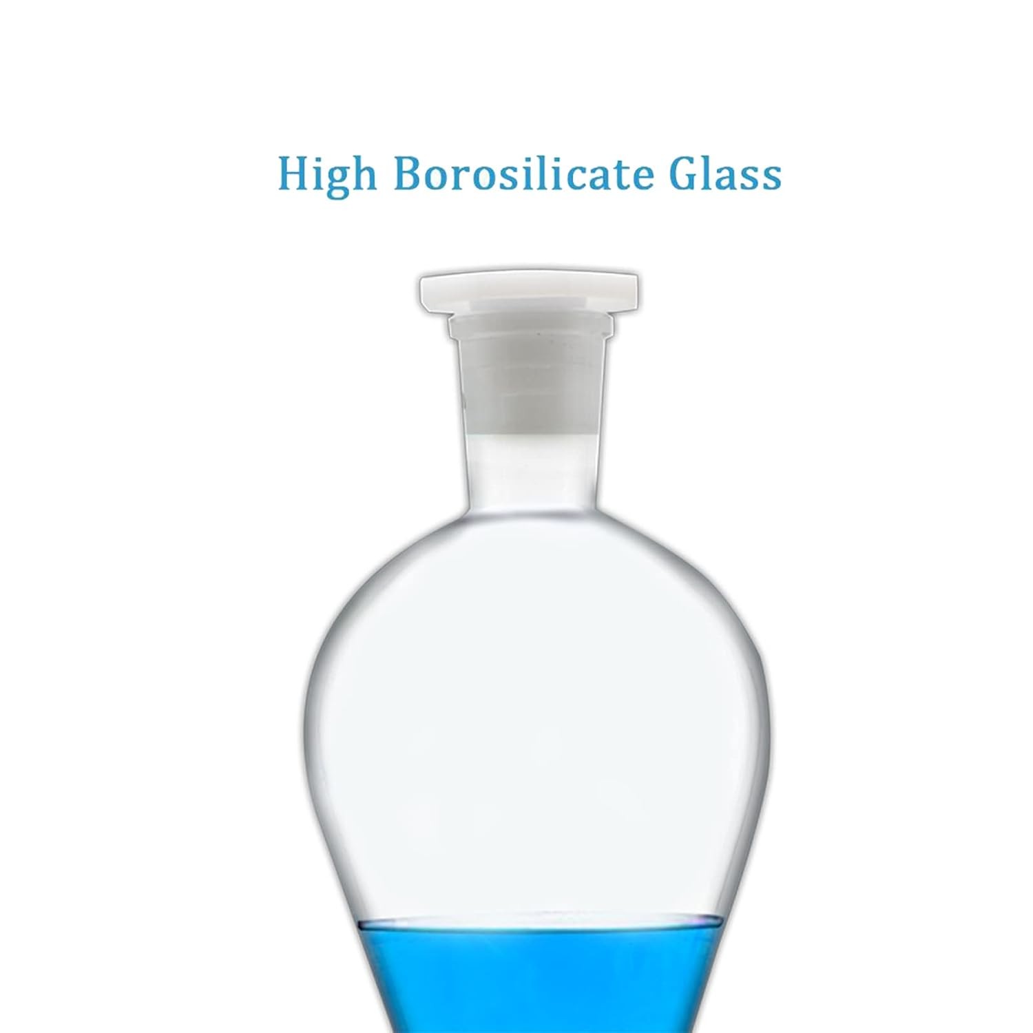 Borosilicate Glass 250ML Separating Funnel Heavy Wall Conical Separatory Funnel
