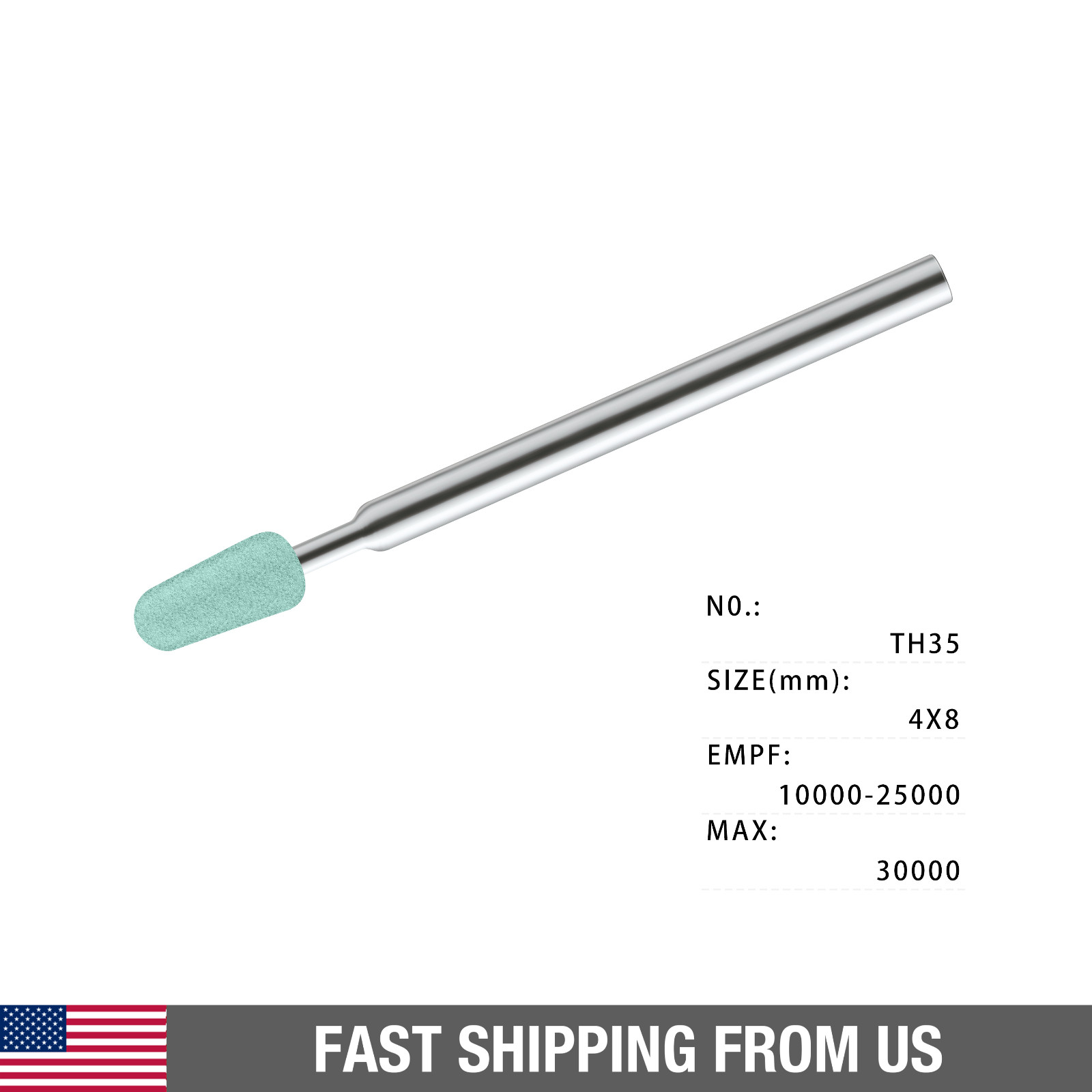 Greenstone Dental Lab Grinding Stone mid coarse 4X8 TH35