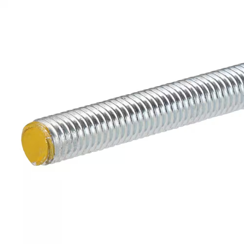 3/8 In. X 10 Ft. Zinc Plated Steel (Coarse) Threaded Rod Metal Stock