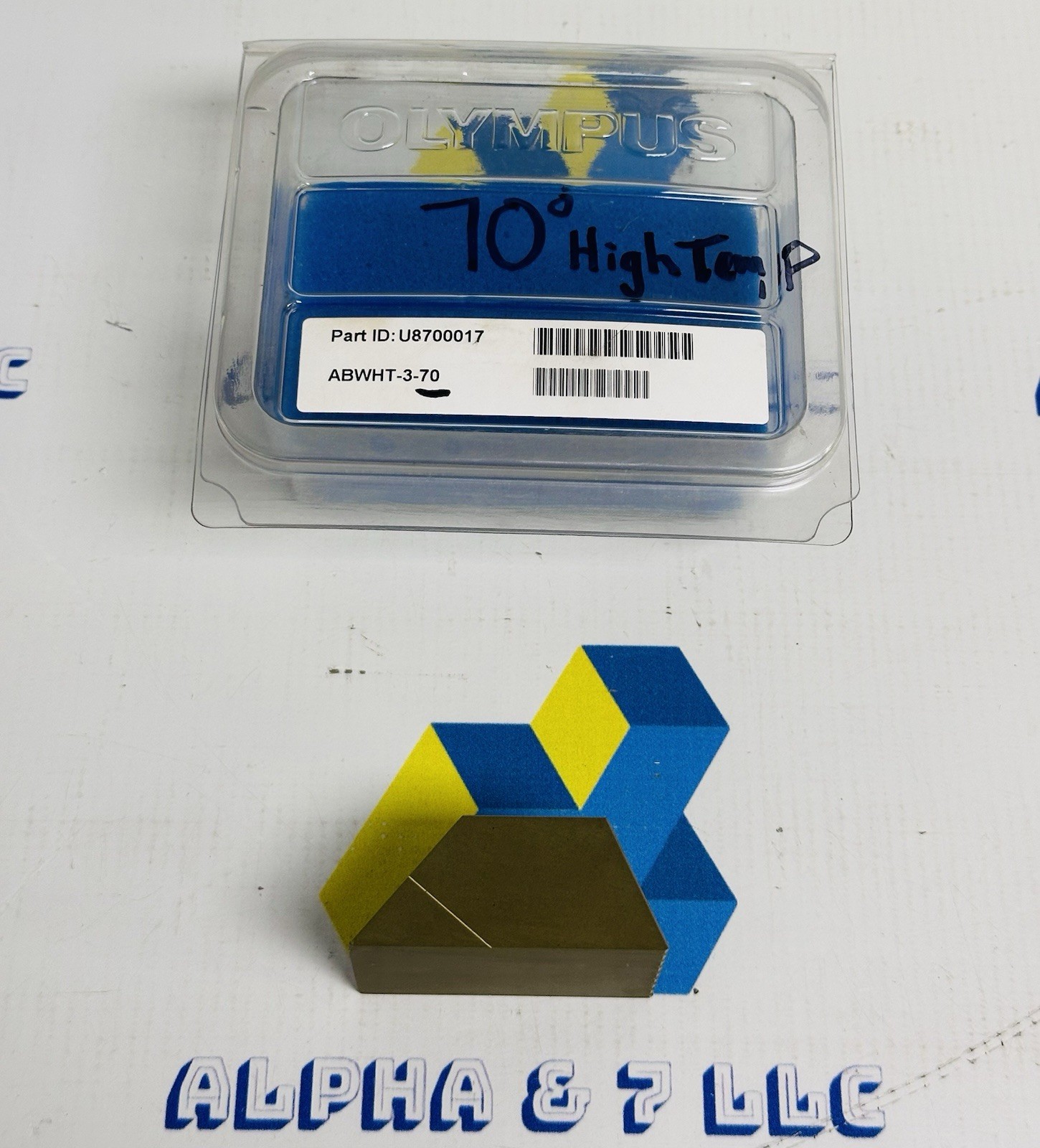 Olympus Panametrics ABWHT-3 70° Angle Beam Ultrasonic Transducer Wedge