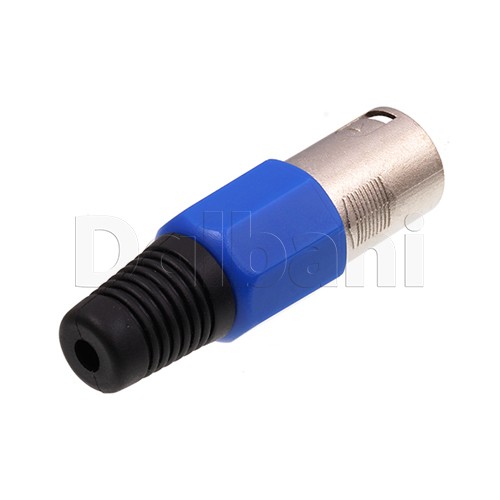 10101510002 XLR Cable Connector 3 Pin Male Blue