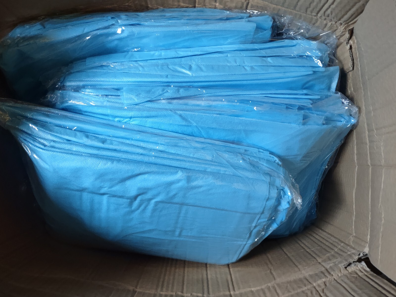130 Blue Non-Woven Level 3 Isolation Gown Knit Cuff Fluid Resistant 70%PP 30%PE