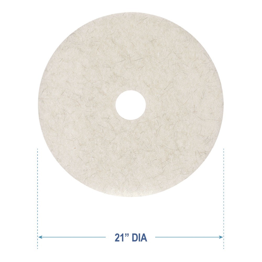 Boardwalk 4021NAT 21″ Diameter Natural Burnishing Floor Pads – White (5/CT) New