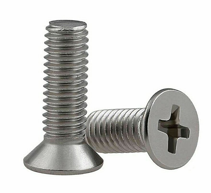 x20 M5 – .80 X 20MM SS 304 Stainless Steel PHILLIPS FLAT HEAD MACHINE SCREW BOLT