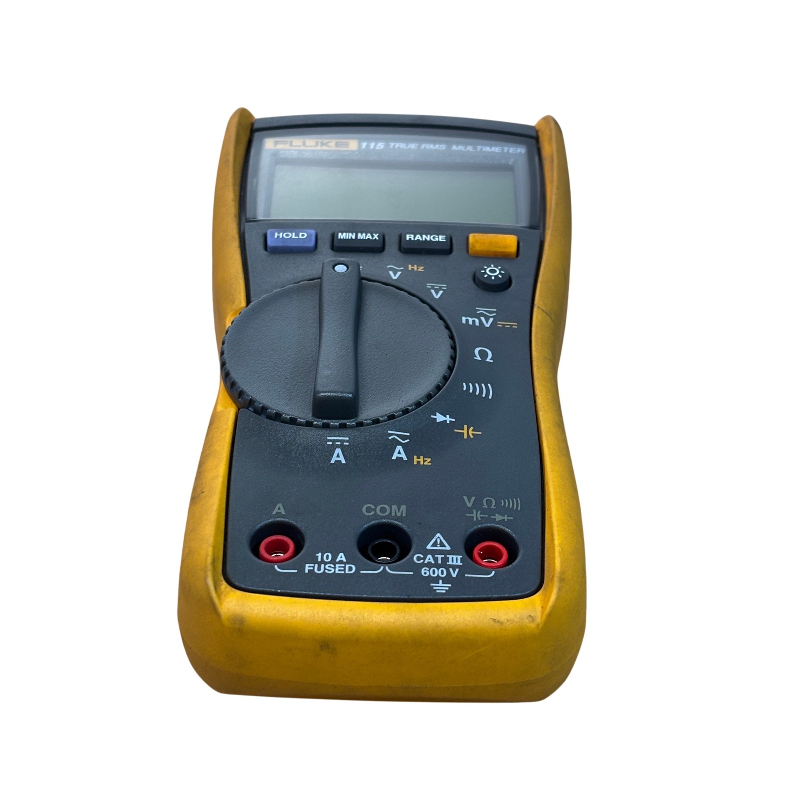 Fluke 115 Yellow & Black CAT III 600-Volt 20-Amp True RMS Digital Multimeter