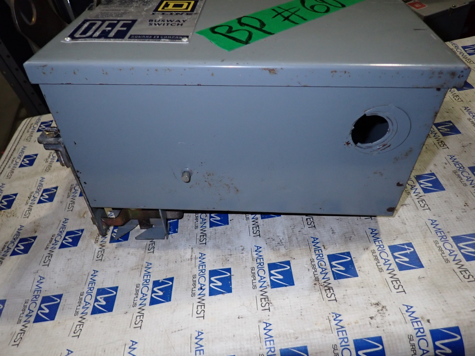 Square D PQ3603G 30 amp 600v 3p 3w Fused Busway Switch Bus Plug BP604