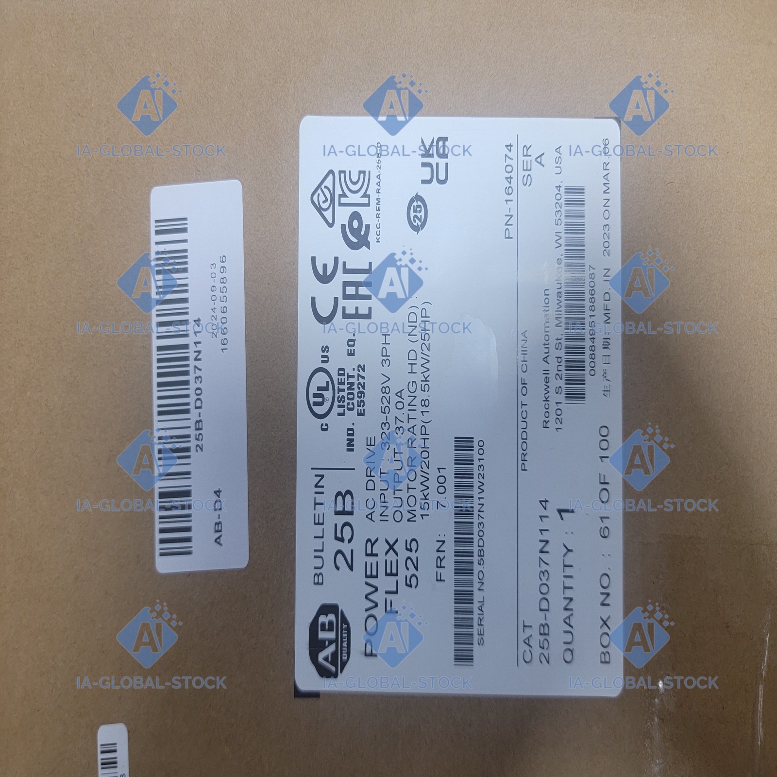 Free Shipping One Brand NEW Allen-Bradley For 25B-D037N114 Warranty Included
