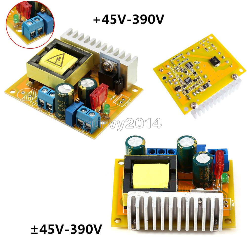 DC 8-32V to DC±45V-390V Step-up Module High Voltage Capacitor ZVS Charge Board
