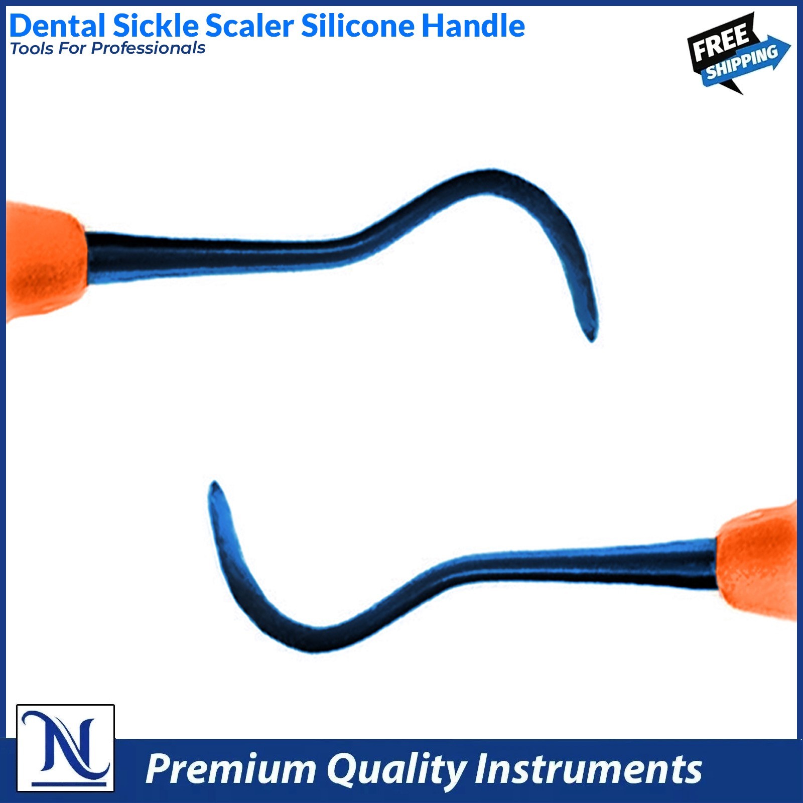 Dental Sickle Scaler H6-H7 Set – Silicone Grip Handle – Professional Hygiene