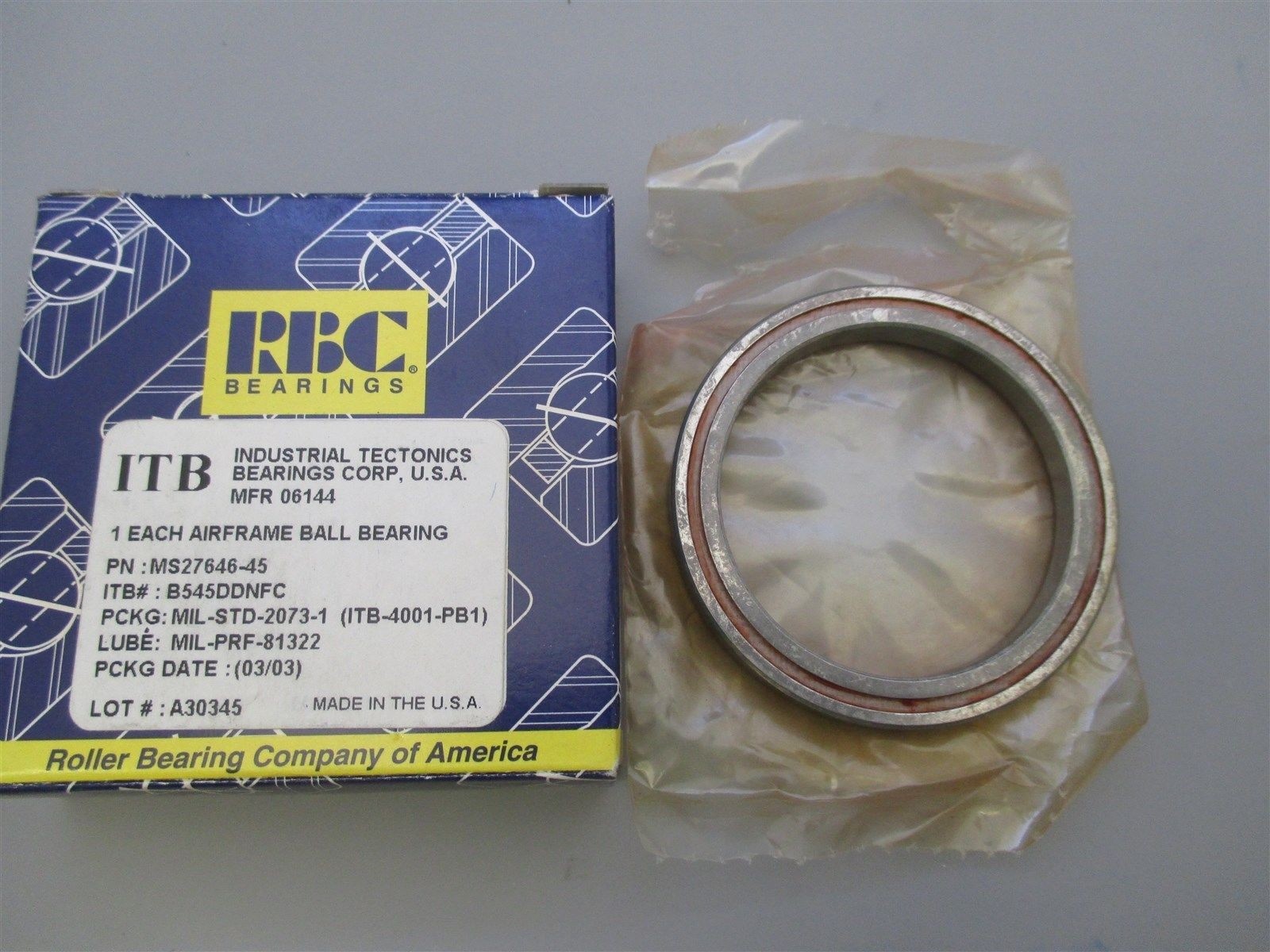 RBC Bearings MS27646-45 B545DDNFC new