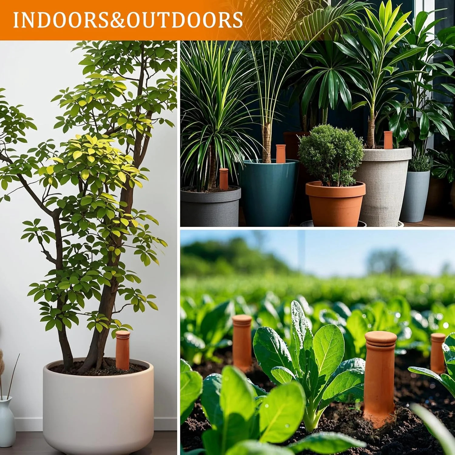 30 Oz Ollas Terracotta Watering Pots Large, Plant Watering Globes, Self-Watering