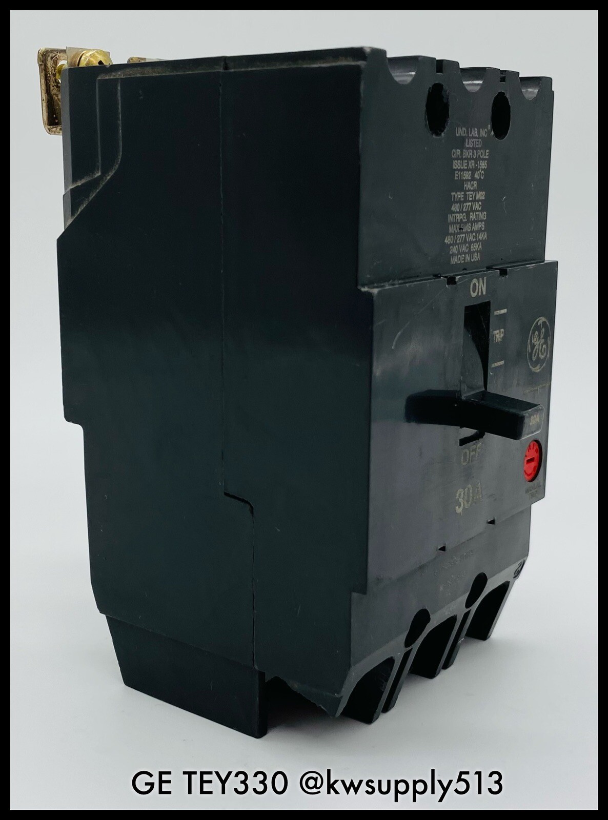 TEY330 ~ GE TEY330 30A 3P 480/277VAC 240VDC TEY MCCB ~ Inspected/90 Day Warranty