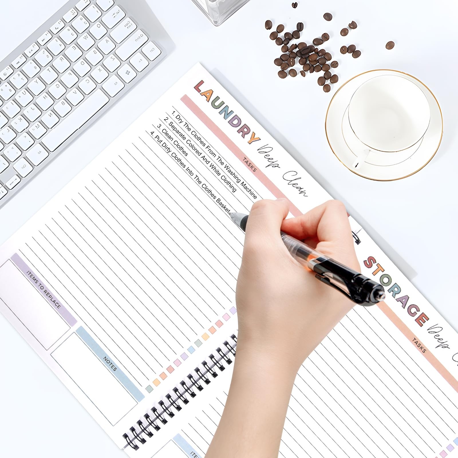 2pcs Adhd Cleaning Planner for Adults Women Teens Adhd Cleaning and Organizin…
