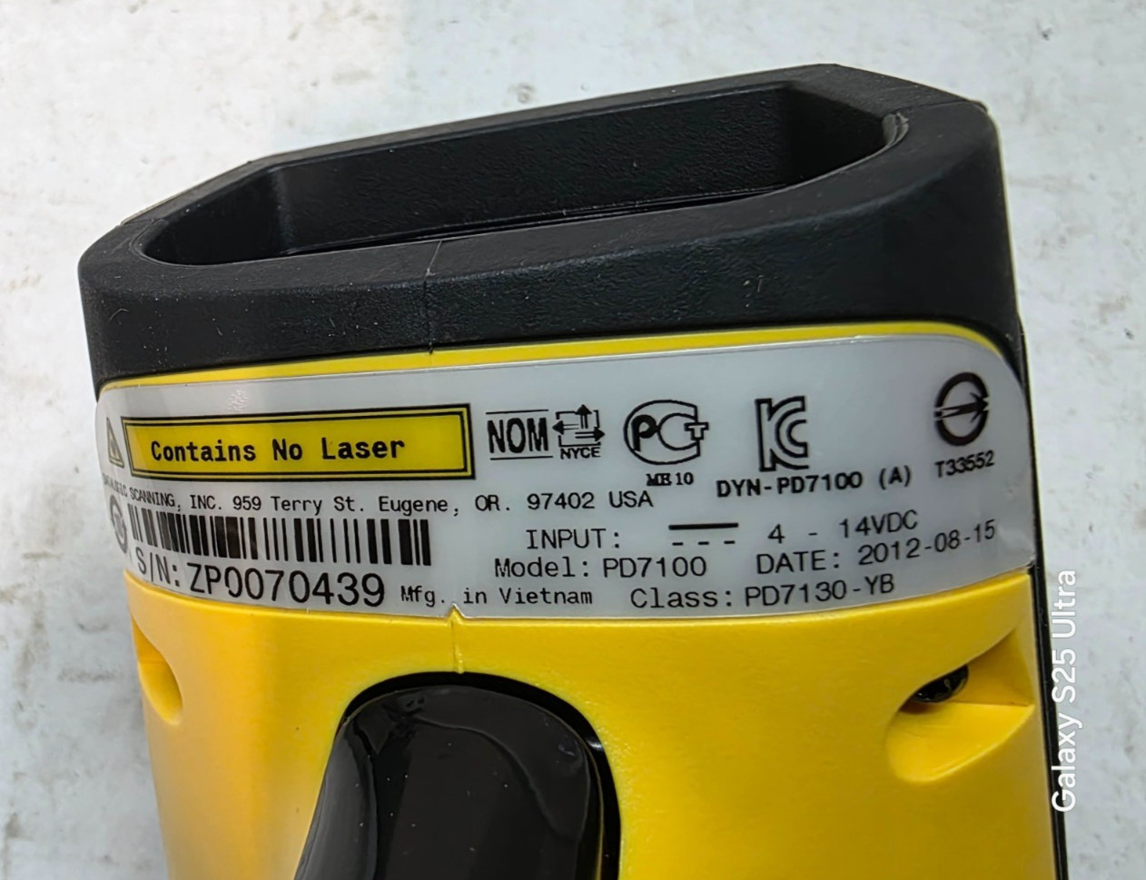 DATALOGIC POWER SCAN PD7100 BARCODE SCANNER PD7130-YB
