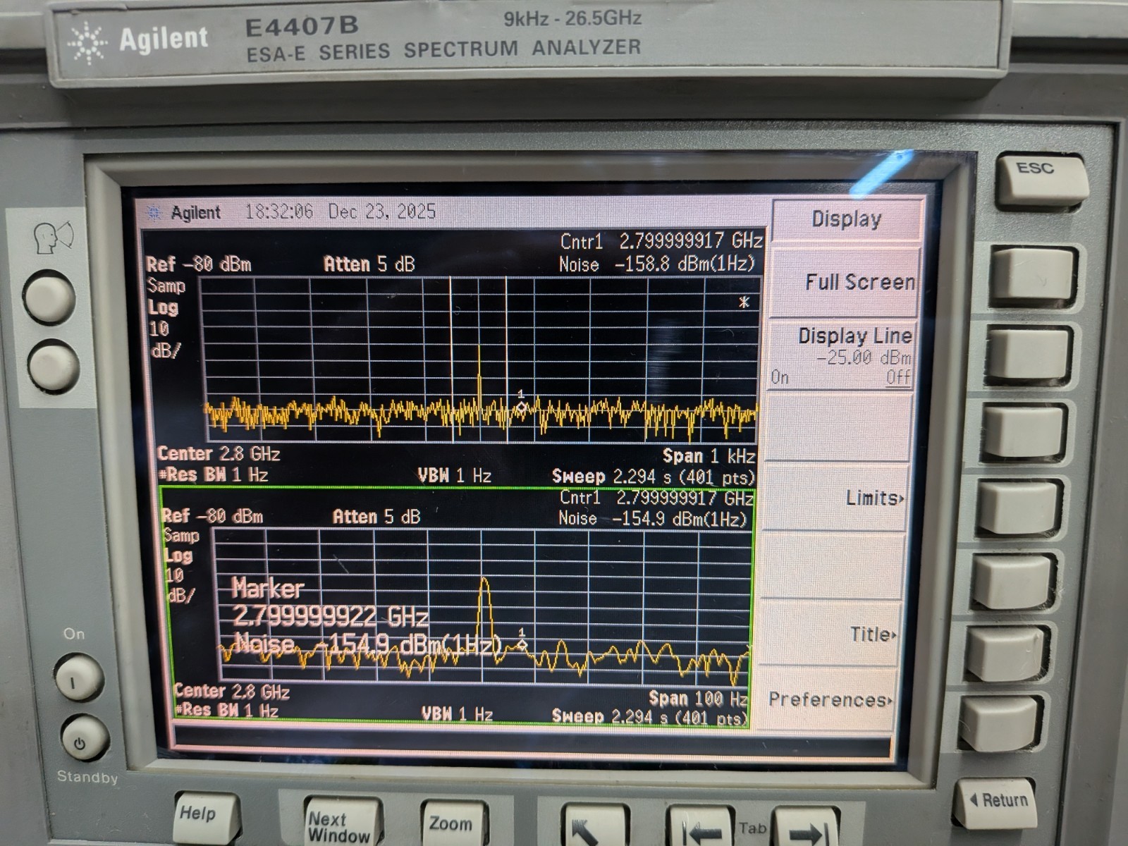 🔥 Agilent HP Keysight E4407B Spectrum Analyzer 26.9 GHz Loaded Opts!Cal+DATA!