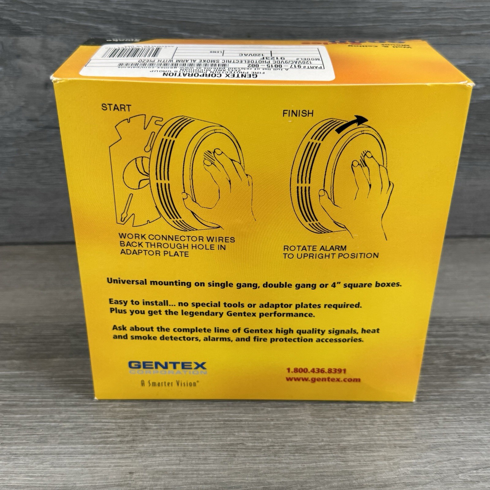 NEW Gentex 9123F Photoelectric Smoke Detector Thermal Fire Alarm 917-0015-002