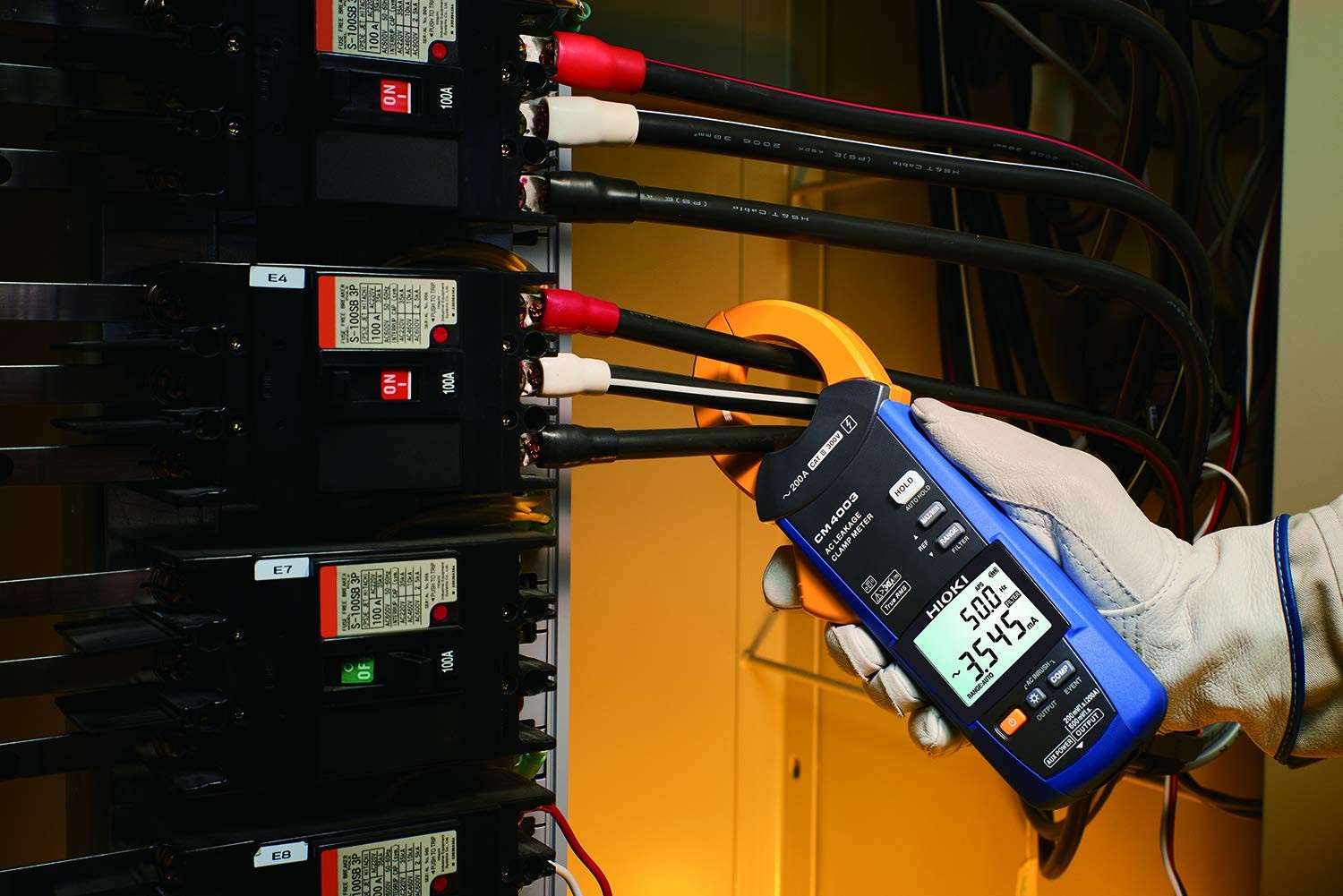 HIOKI CM4002-90 Electric AC Leak Clamp Meter Wireless Adapter Z3210 Set NEW