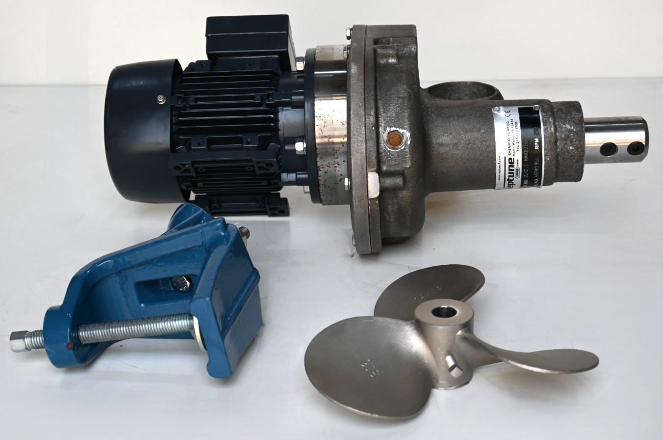 DOVER NEPTUNE JG-2.1 MMAD71G PORTABLE GEAR DRIVE TANK MIXER 290 RPM