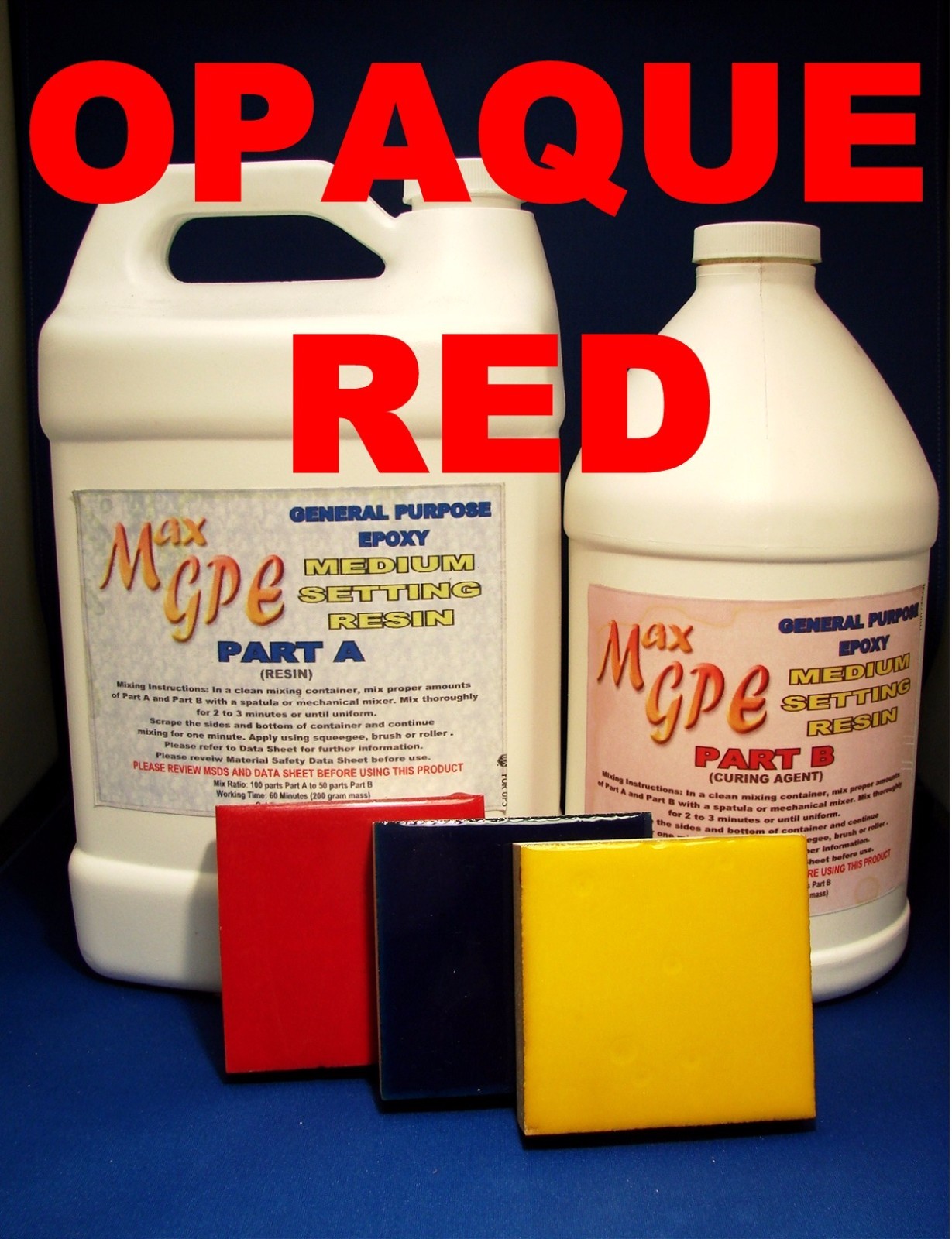 EPOXY RESIN RED 4 BOAT GEL COATING & FIBERGLASSING WATERPROOFING & ART RESIN USE