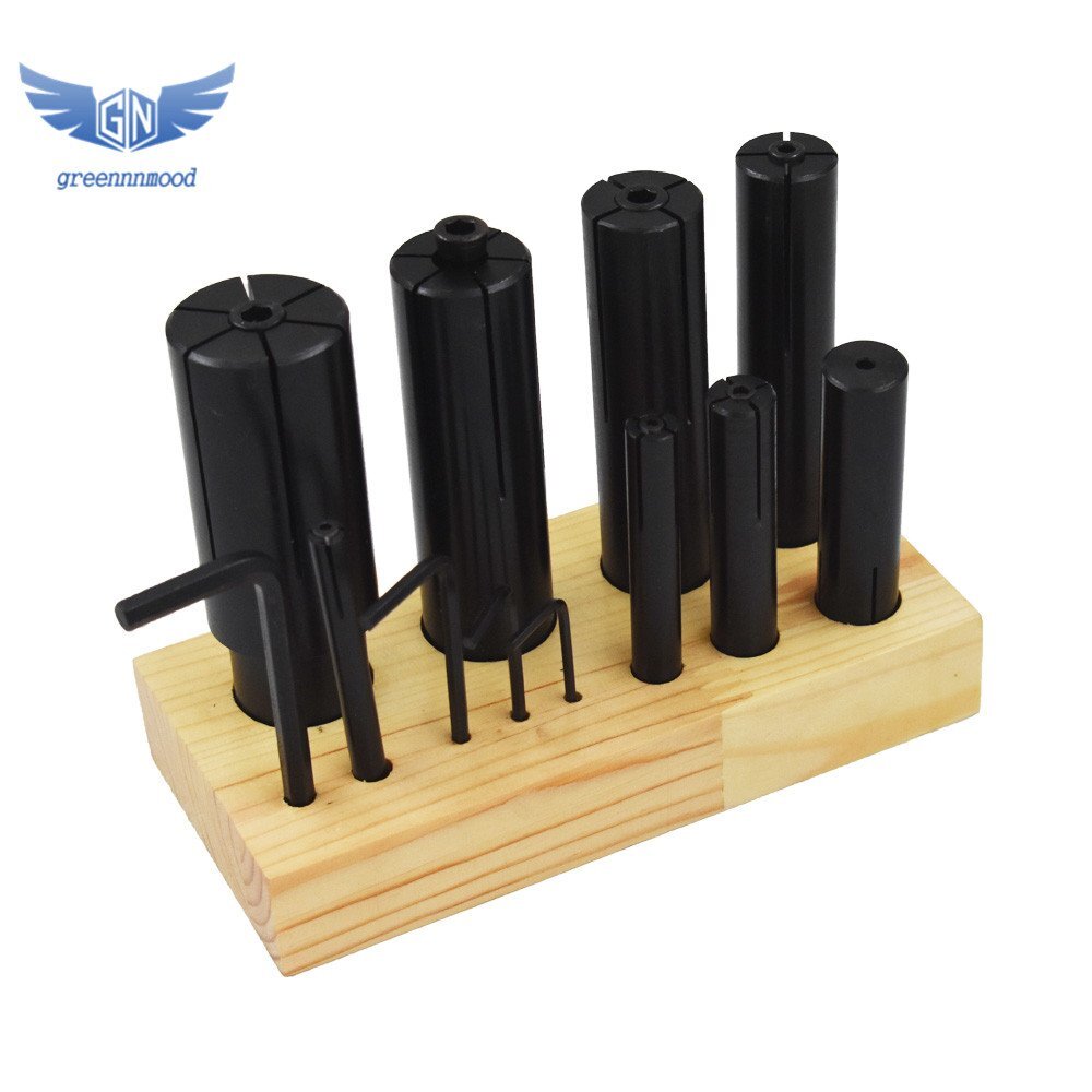 8 PCS Expanding Arbors Set Mandrels 1/4″ To 1-1/4″ For Lathe Milling Precision