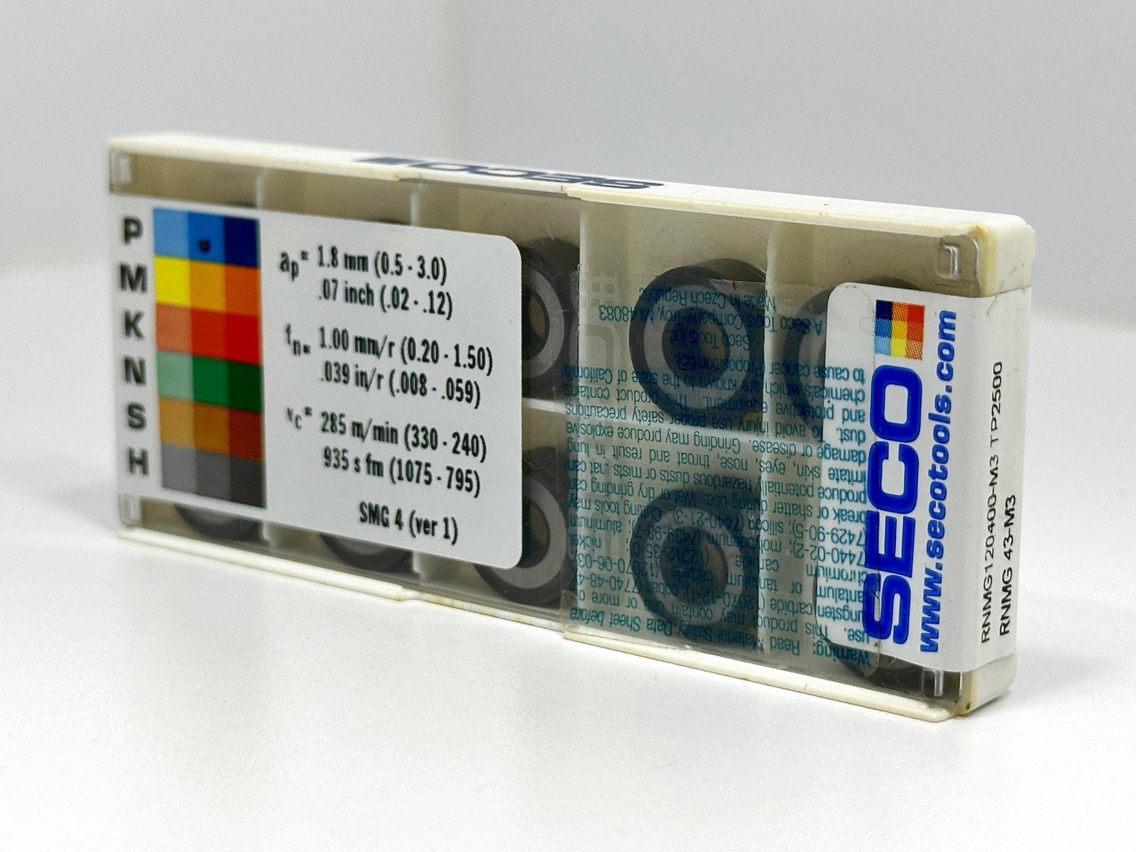 SECO RNMG43-M3 RNMG120400-M3 New Carbide Inserts 27948 Grade TP2500 10pcs