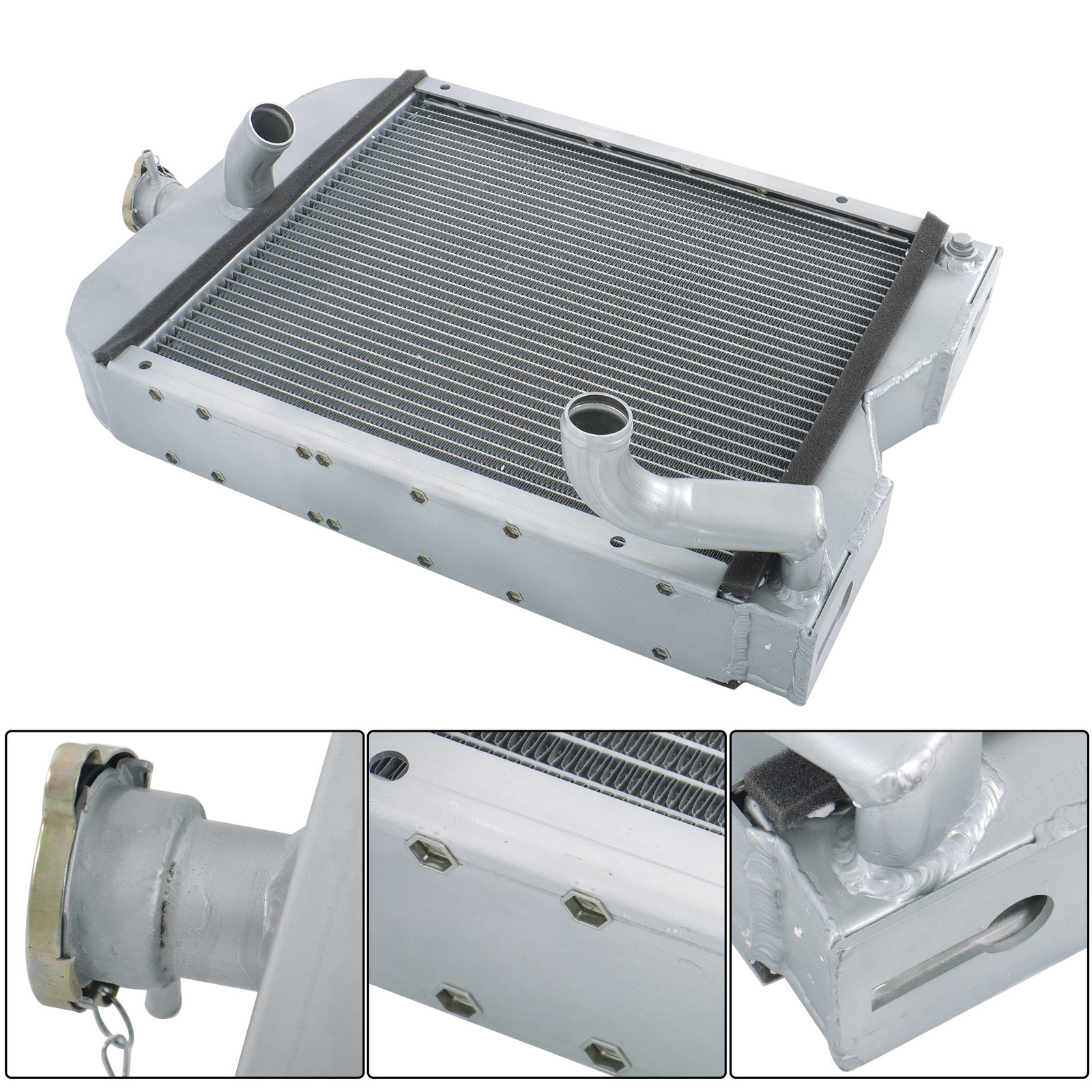 8N8005 86551430 2 low Full Aluminum Radiator For Ford Tractor 2N 8N 9N Model