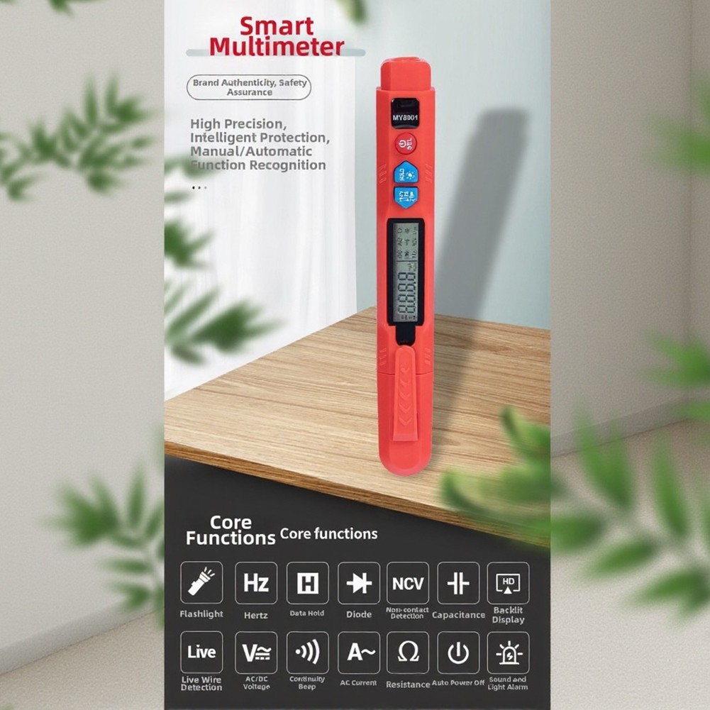 Pen Style Multimeter MY8901 with NCV Live Wire Detection and Diode Test