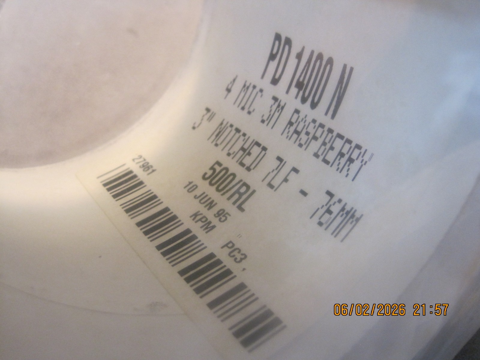 NASSAU LENS PD144 N 4 MIC31 RASBURY 3 INCH NOTCHED7LF 76MM 500 Per Roll