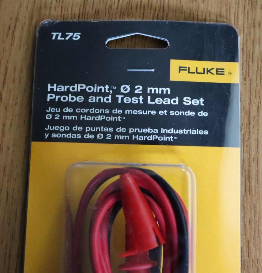 Fluke TL75 Hard Point 2mm Probe & Test Lead Set NEW