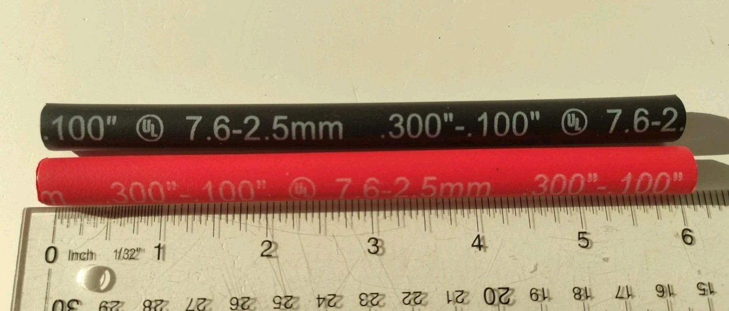 Qty. 5 Heavy-duty #14-8 AWG size Heat Shrink Tube, 6″ Long, 3/8″ I.D., Adhesive