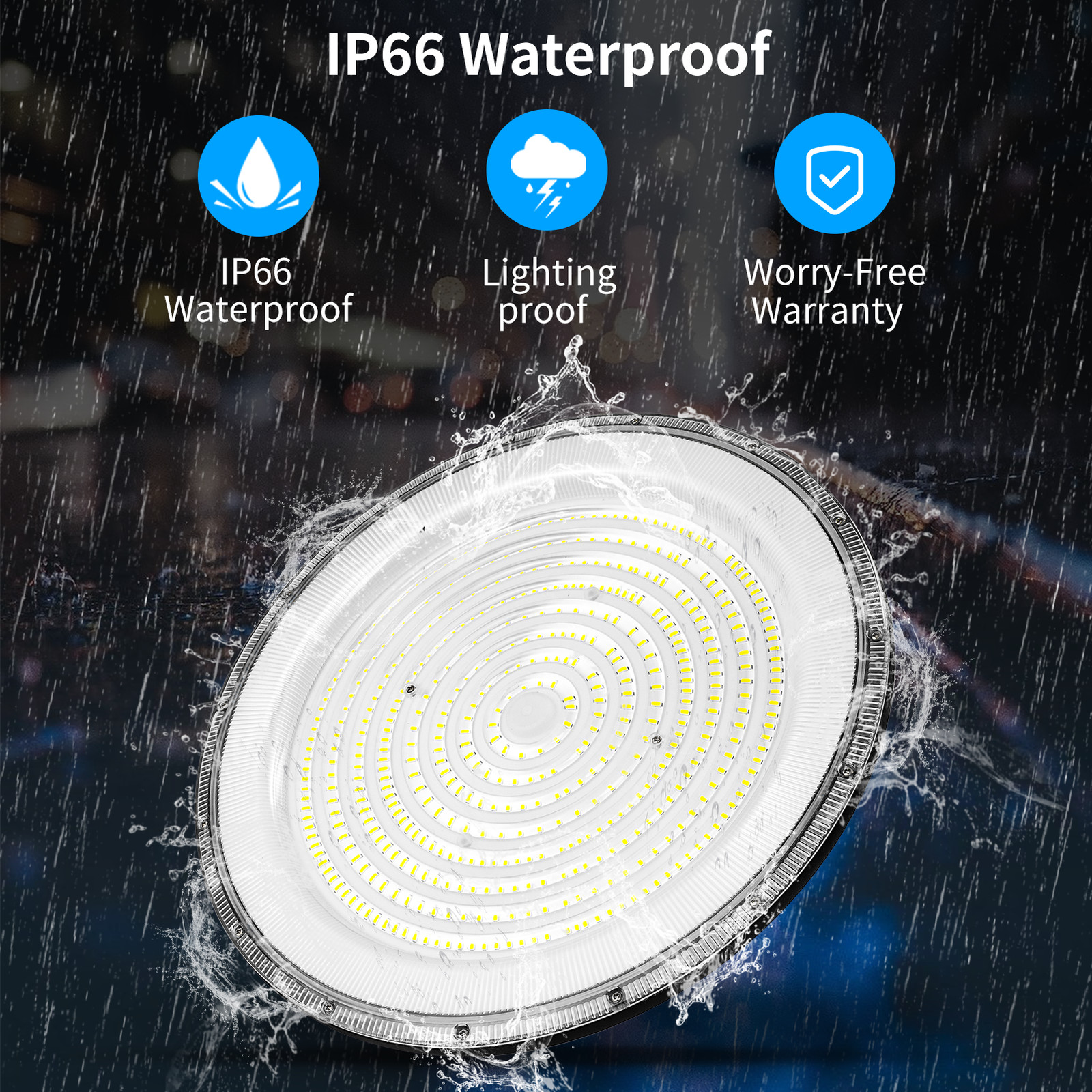 10 Pack 300W Led UFO High Bay Light 300 Watts Commercial Factory Warehouse Light