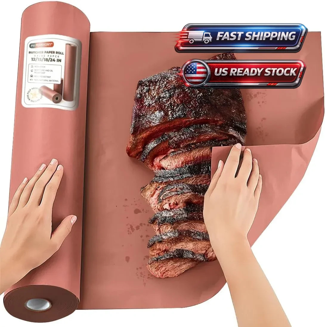 18Inch x 100Ft Butcher Paper Roll for Wrapping Smoking Meat BBQ Grilling Paper