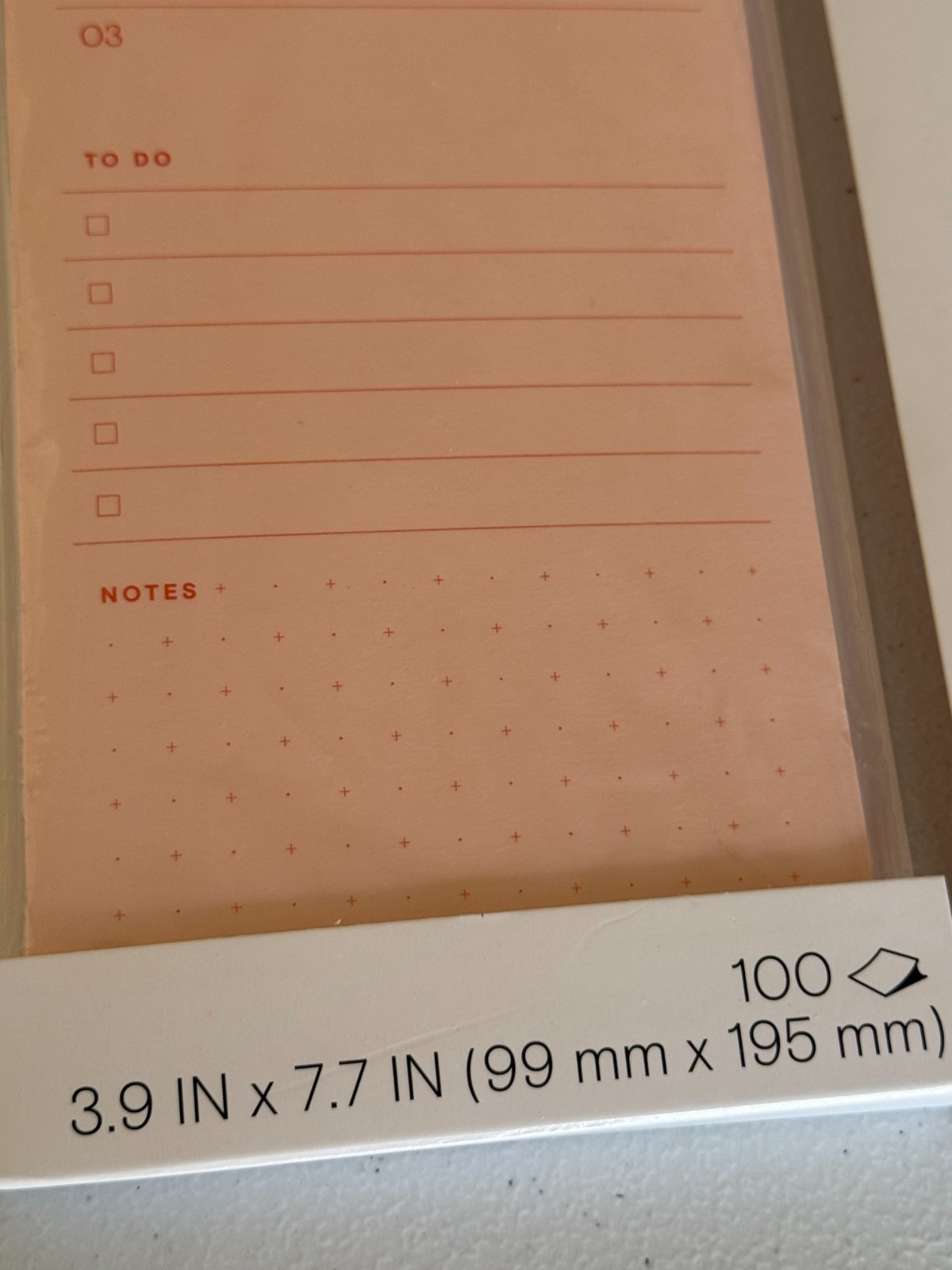 Noted by Post-it Planning Notes Lot of 2 To Do Pads Peach 100 Sheets New