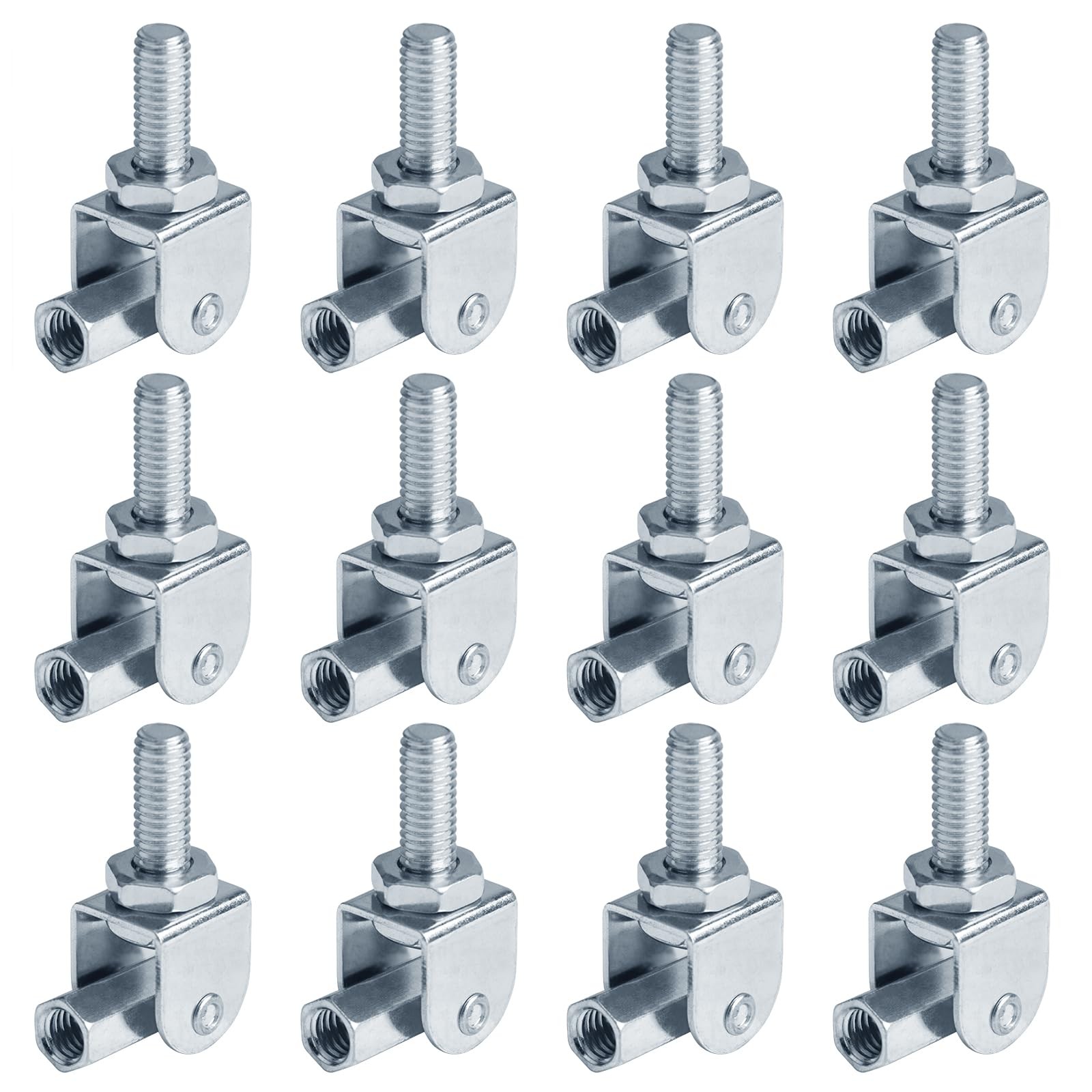 12 PCS 3/8 Swivel Joint Connector Adjustable Swivel Hanger Rod Attachment