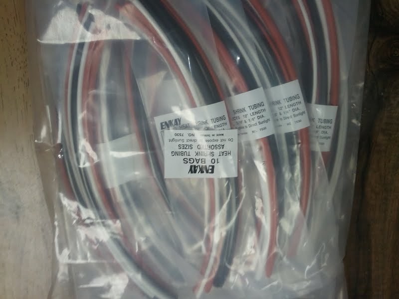 180 FEET ENKAY 12″ X 1/8″, 3/16″, 1/4″ HEAT SHRINK TUBING