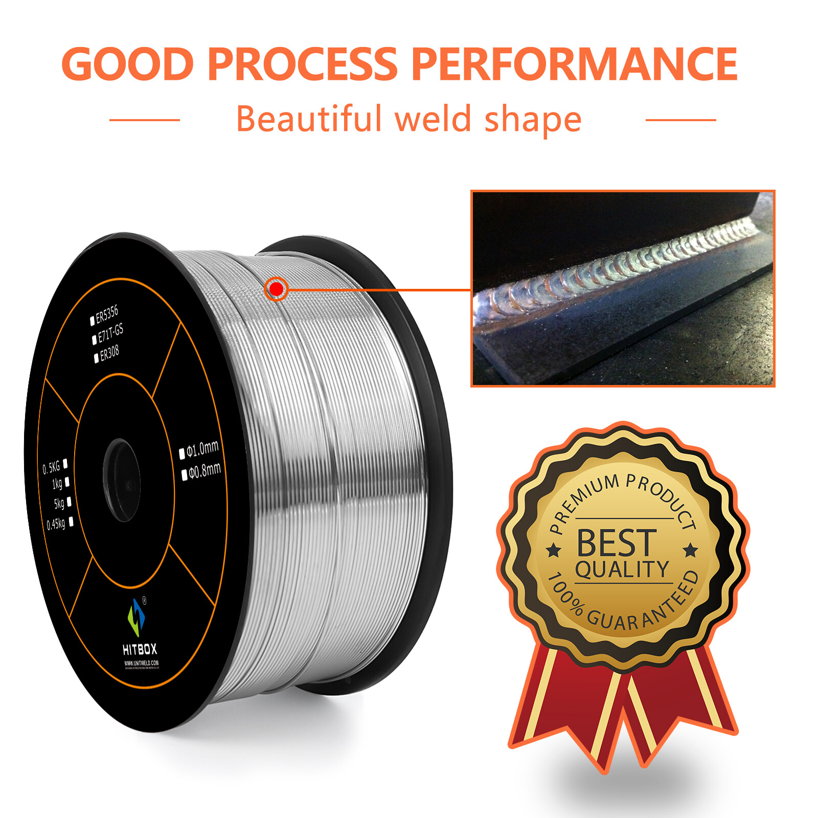 Aluminum Solid MIG Welding Wire .035 – 1 lb ER5356 with 0.5KG 1 Roll Hitbox