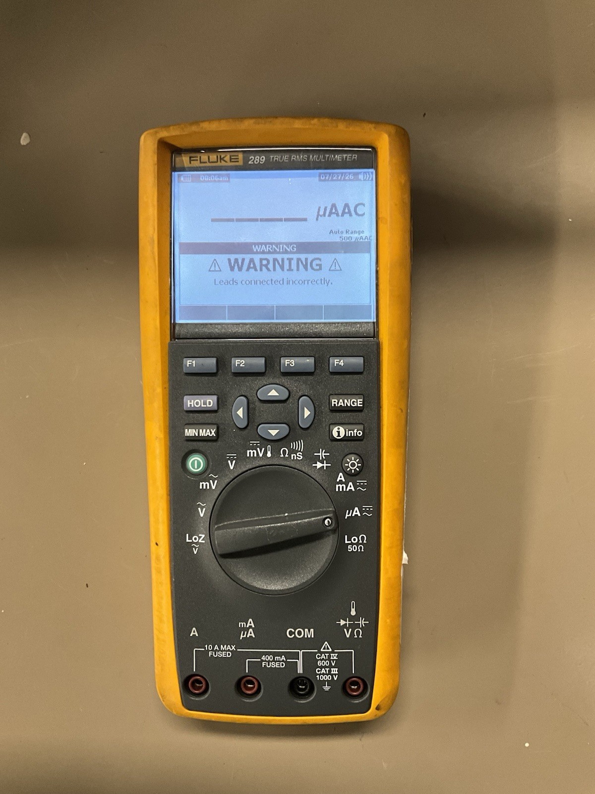 FLUKE 289 TRUE RMS MULTIMETER NO LEADS POWERS ON