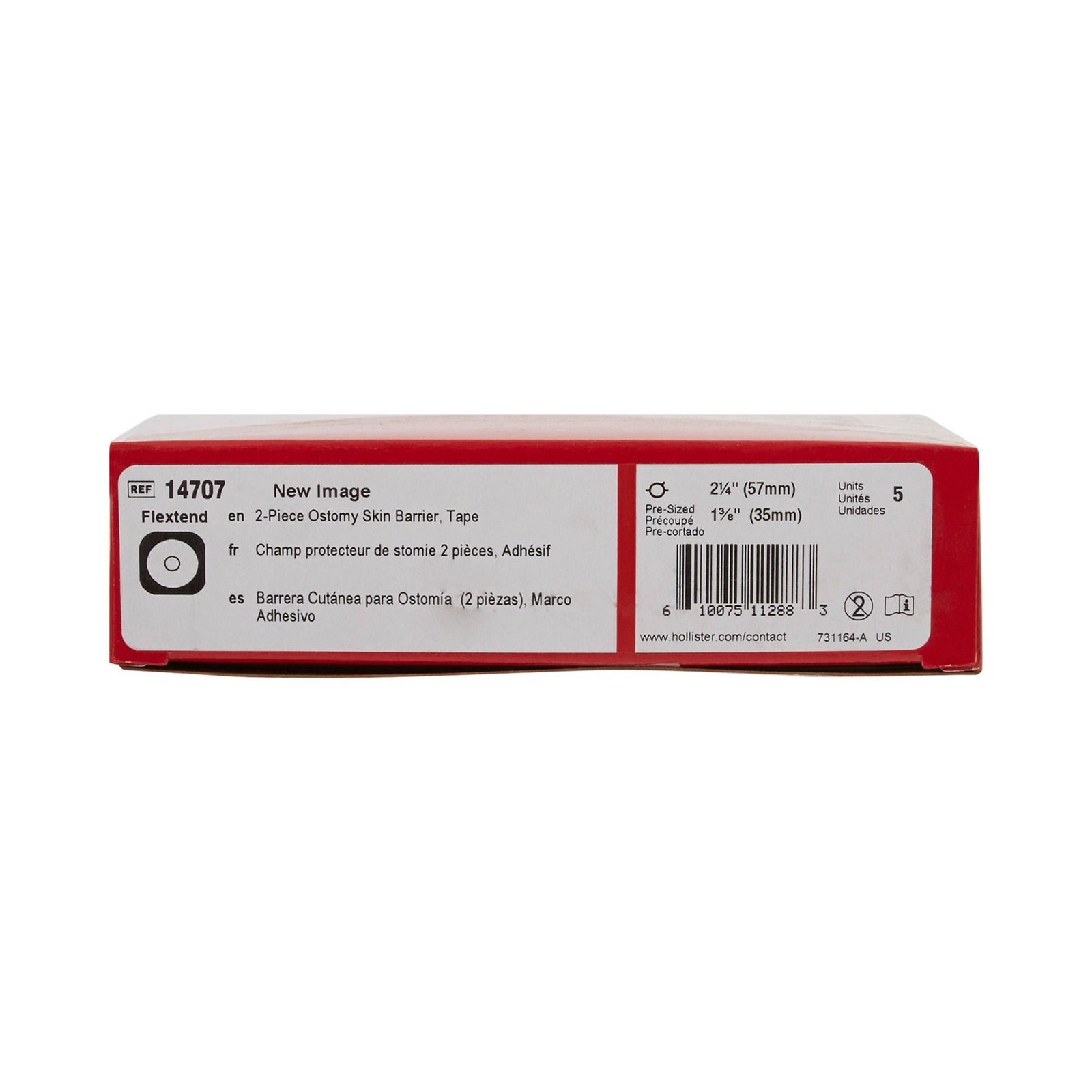 Hollister Precut Extended Wear Ostomy Barrier 57 mm Flange 5 per Box