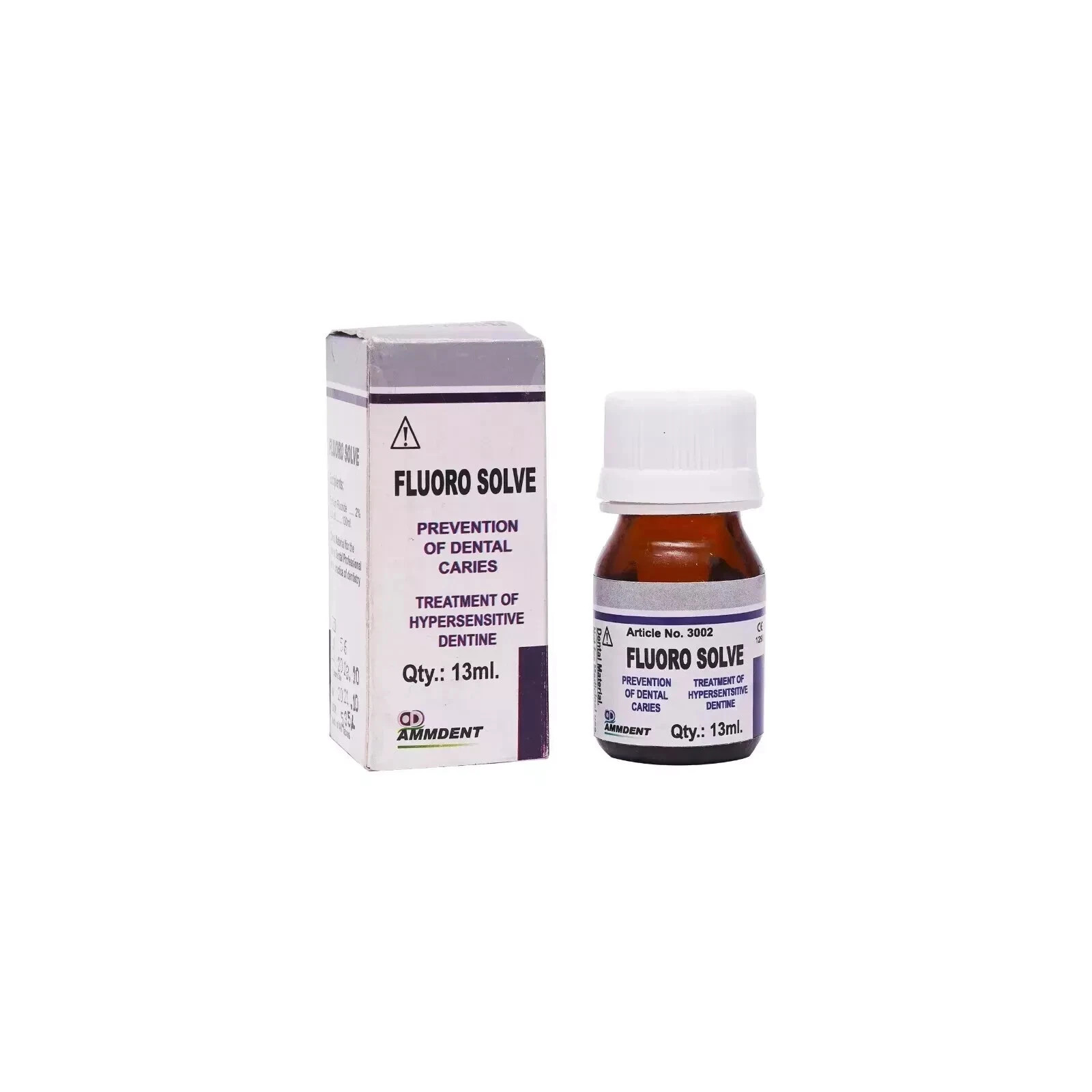 Ammdent Topical Fluoride Solution Dental Fluorosolve Based Desensitizer 13ml