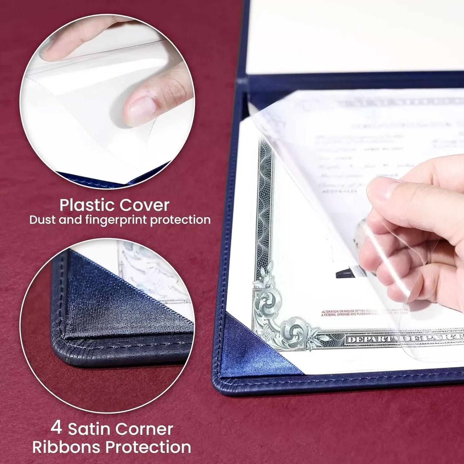 US Citizenship Certificate Holder Naturalization Padded Leatherette Cover